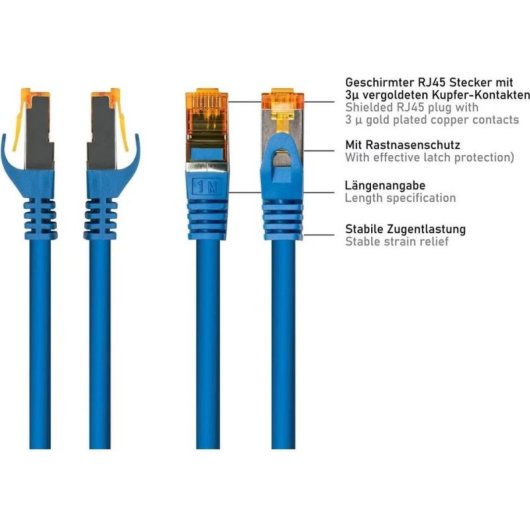 Cable de red Varia CAT7 S/FTP 5 metros azul TPE