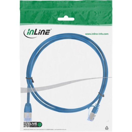 Patch cable RJ45 InLine 71902B slim 2 m