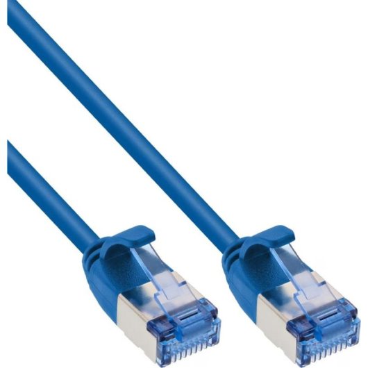 Netzkabel InLine 71900B Slim RJ45 zu RJ45 10 m blau