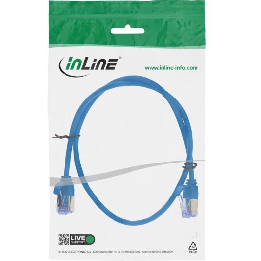 Cavo Patch InLine 71922B Slim RJ45 25 cm Blu