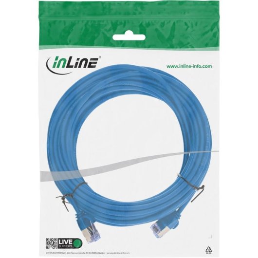 Netzkabel InLine Slim CAT6a 7,5 m Blau