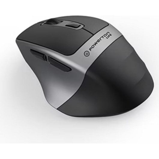 Ratón Powerton LIFE FLIXO inalámbrico 1600 DPI negro y plata 6 botones