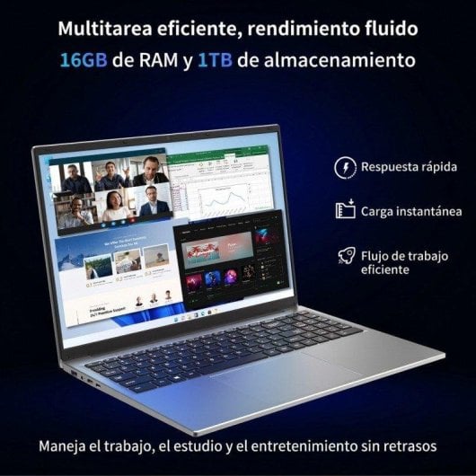 Portátil Rolipo T161N 16" Intel Core i3-1000NG4 16GB 1TB SSD Iris Plus Graphics Windows 11 Pro