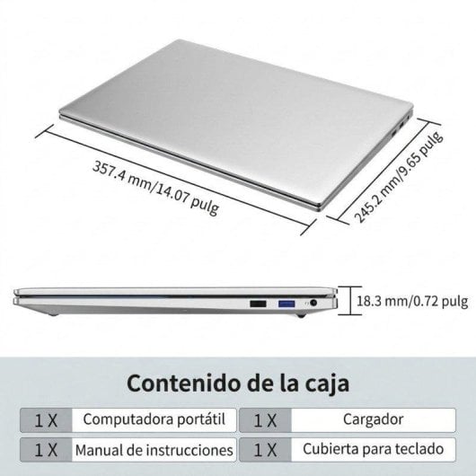 Portátil Rolipo T161N 16" Intel Core i3-1000NG4 16GB 1TB SSD Iris Plus Graphics Windows 11 Pro