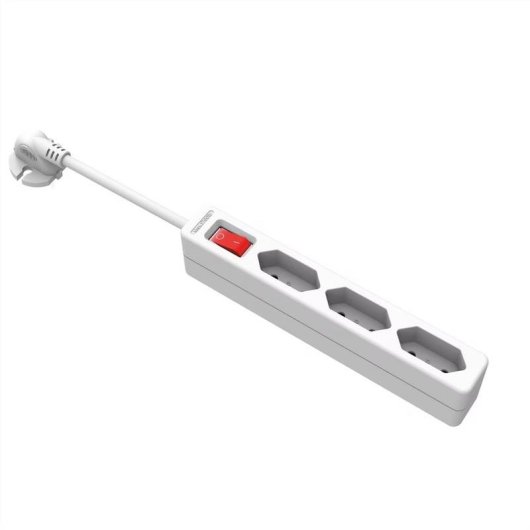 Multipresa Value 3 prese con interruttore e cavo 1,5 m bianco
