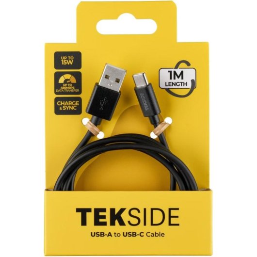 Cable USB-C Cellularline TEKSIDE 15W 1m