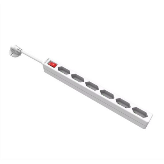 Steckdosenleiste Value 6 Steckplätze mit Schalter und 1,5 m Kabel für Innen