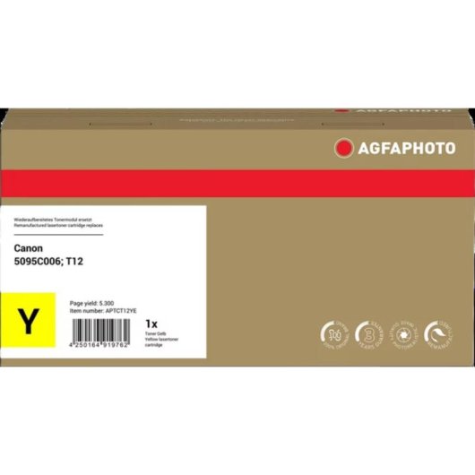 Toner Amarelo Agfaphoto Canon T12 Laser