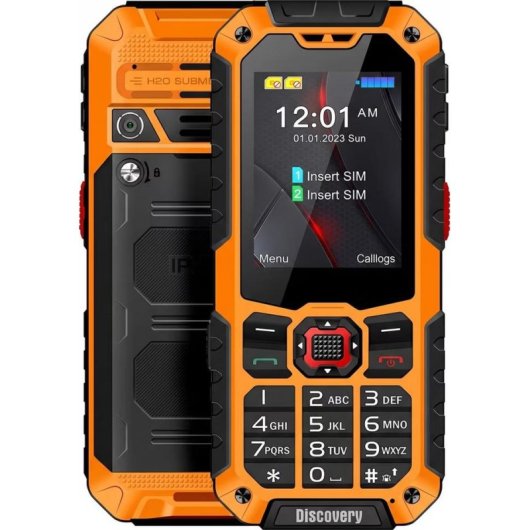 Avizar TEL-S9 4G 2,4" Dual SIM Linterna SOS Naranja Negro