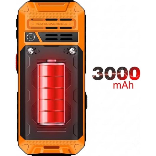 Avizar TEL-S9 4G 2,4" Dual SIM Linterna SOS Naranja Negro