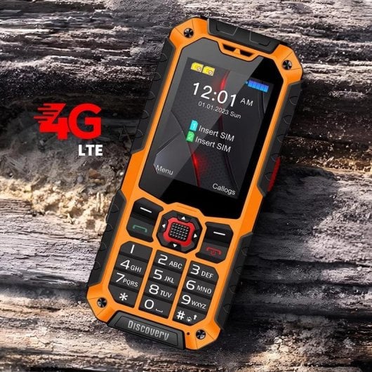 Avizar TEL-S9 4G 2,4" Dual SIM Linterna SOS Naranja Negro