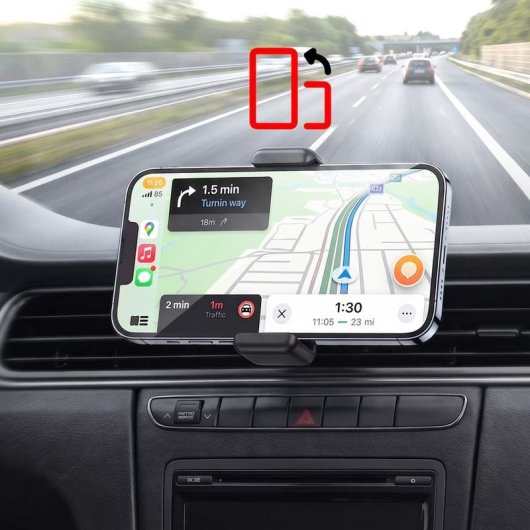 Soporte para smartphone de coche Avizar SUP-UBER negro 360°