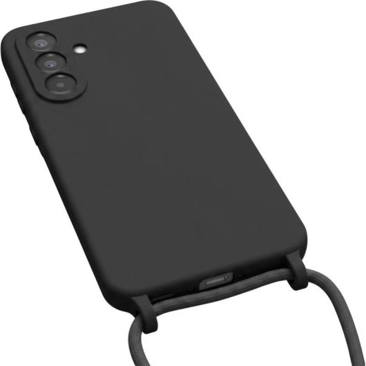 Funda para móvil Avizar Silicona Negra con cordón ajustable para Samsung Galaxy A56