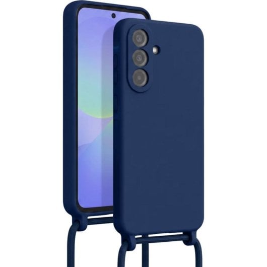 Funda para móvil Avizar Silicona Azul con cordón ajustable para Samsung Galaxy A56