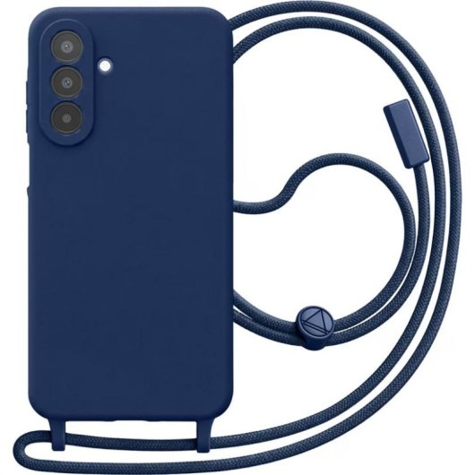 Funda para móvil Avizar Silicona Soft-Touch Azul con cordón ajustable para Galaxy A25 5G
