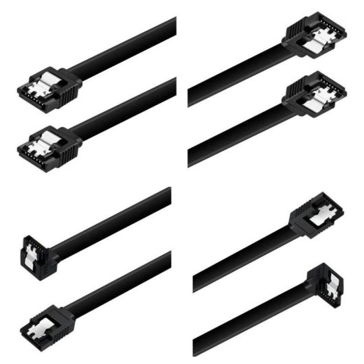 Cabo SATA PC Racing Pack 4 Uds 0,5 m 6 Gb/s 26 AWG Preto