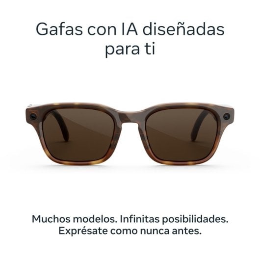 Meta Adventurer Gafas Inteligentes Lentes Marrones Cámara Integrada Altavoces IA Integrada Traductor Carey