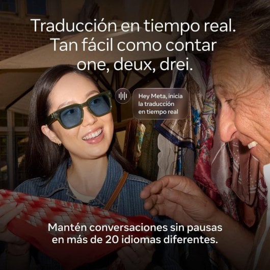 Meta Adventurer Gafas Inteligentes Lentes Marrones Cámara Integrada Altavoces IA Integrada Traductor Carey