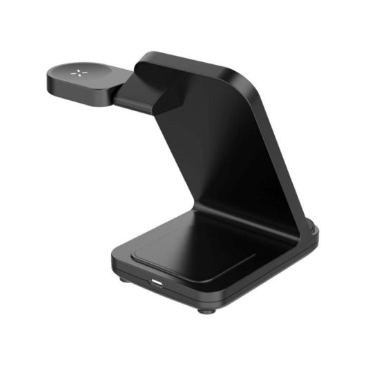 Estación de carga inalámbrica FIXED 3 en 1 USB-C carga rápida negra