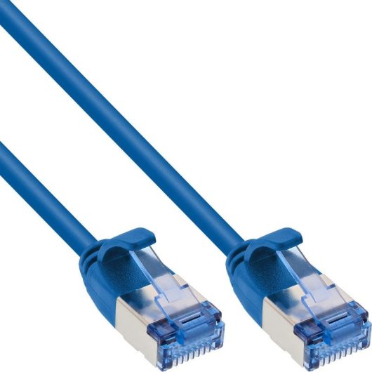 Cavo di rete InLine 71901B Cat6A U/FTP PiMf slim 1 m blu