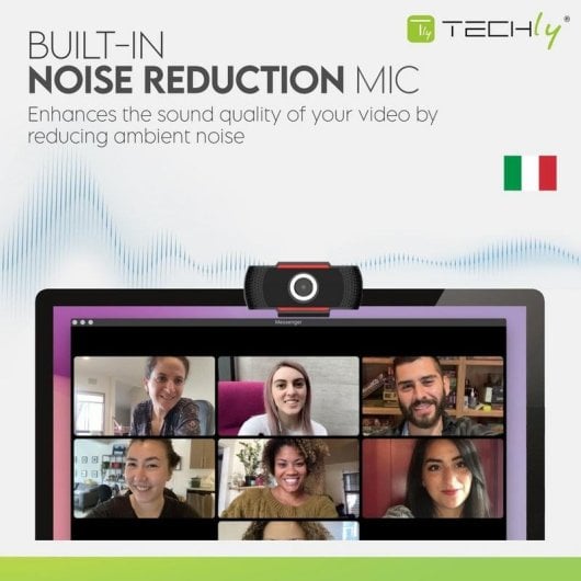 Webcam Techly I-WEBCAM-60T Full HD 1080p USB 2.0