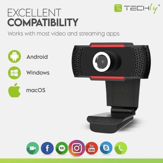 Webcam Techly I-WEBCAM-60T Full HD 1080p USB 2.0