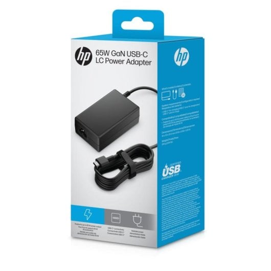 Fuente de alimentación HP 65W GaN USB-C LC Adaptador 65W Certificación CE