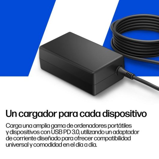 Fuente de alimentación HP 65W GaN USB-C LC Adaptador 65W Certificación CE