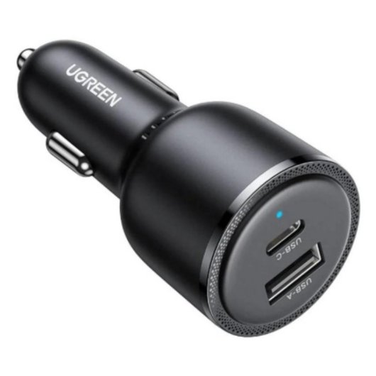 Cargador Coche Ugreen USB-C 63W PD 3.0 QC 3.0 Negro