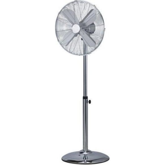 Ventilateur sur Pied Ravanson WT-7040SN INOX 50W 45cm 3 Vitesses Oscillation Hauteur Réglable