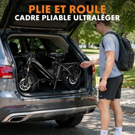 Bicicleta eléctrica plegable Bodywel T16PRO Motor 250W Batería 36V 10Ah Neumáticos 14"