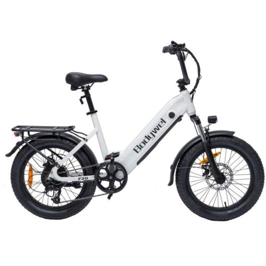 Bicicleta Eléctrica Bodywel F20 500W 48V 15Ah 20" Blanca