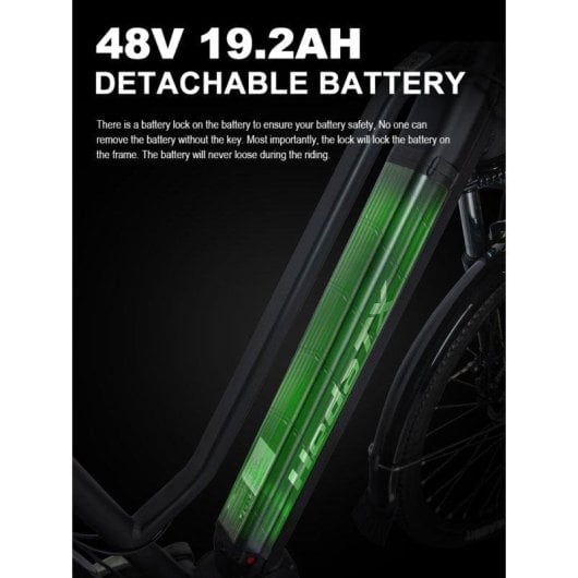 Vélo électrique Hedatx TX10 Batterie 48V 19,2Ah cadre aluminium