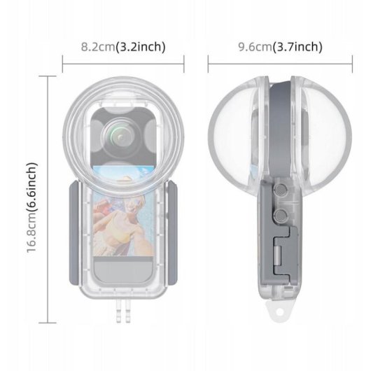 Funda Sumergible Puluz PU1206T Insta360 X5 360° 50m