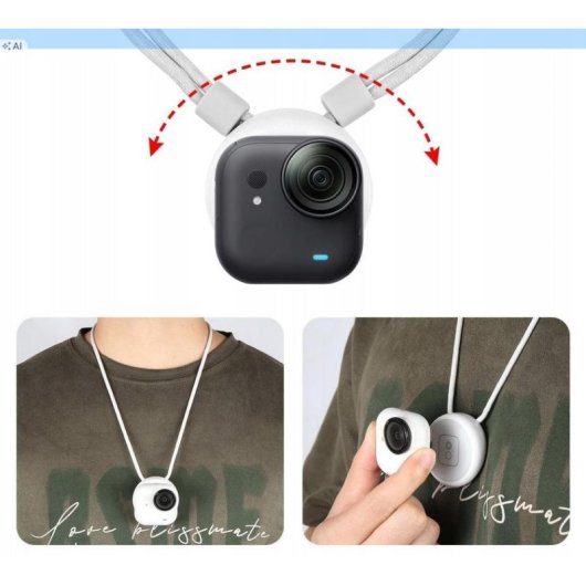 Soporte magnético de cuello Puluz PU1205W para Insta360 GO Ultra