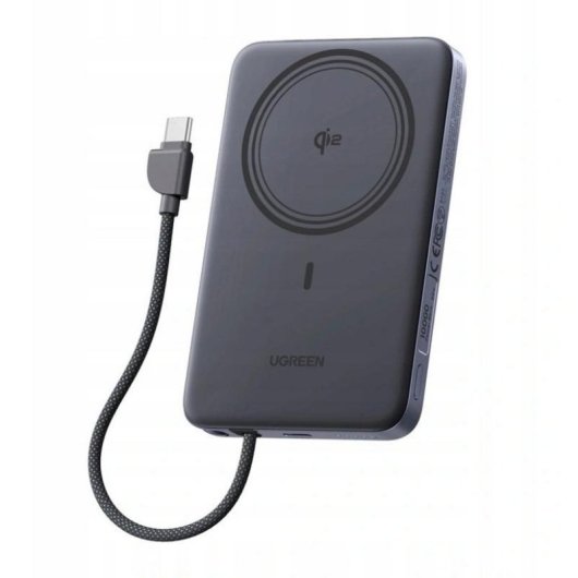 Power Bank Ugreen 10000 mAh 30 W Carga Sem Fios Cinzento