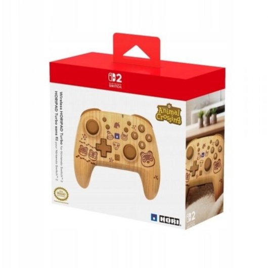 Drahtloser HORI HORIPAD Turbo Wood Brown Controller fuer Nintendo Switch und Switch 2