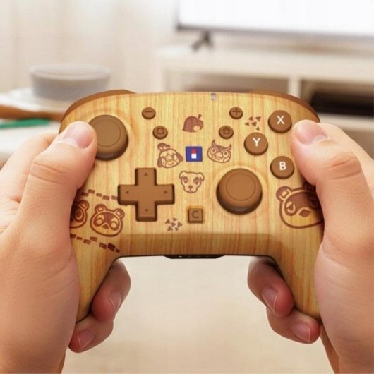 Drahtloser HORI HORIPAD Turbo Wood Brown Controller fuer Nintendo Switch und Switch 2