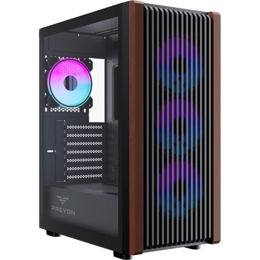 Case PC PREYON Nest Timber Mid Tower ATX Vetro ARGB