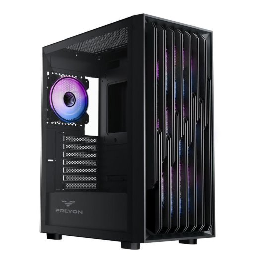Case PC PREYON Nest Timber Mid Tower ATX Vetro ARGB