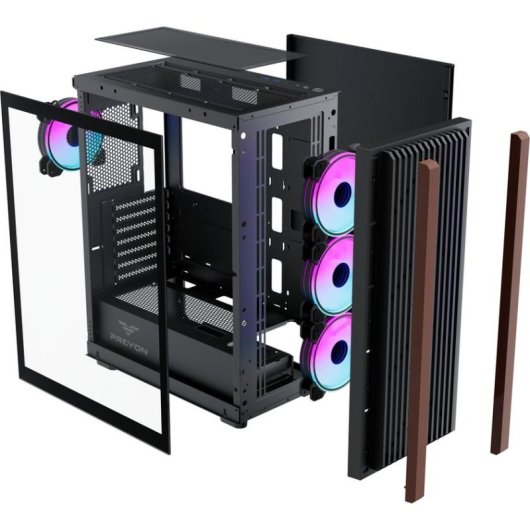 Case PC PREYON Nest Timber Mid Tower ATX Vetro ARGB