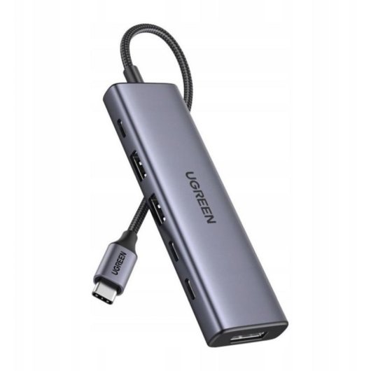 Hub Ugreen 6 porte USB 3.2 Gen2 10 Gb/s modello CM511 con DisplayPort 4K