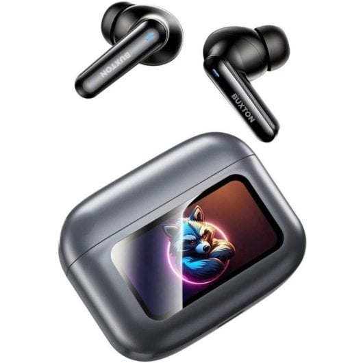 Auriculares Buxton BTW 9600 inalámbricos Bluetooth con cancelación de ruido ANC y IPX6 gris