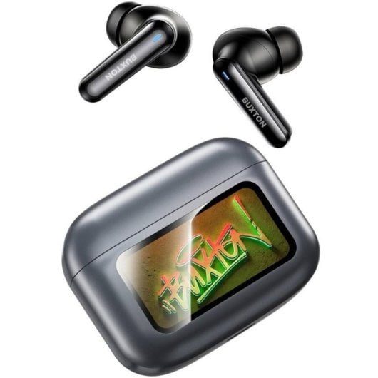 Auriculares Buxton BTW 9600 inalámbricos Bluetooth con cancelación de ruido ANC y IPX6 gris