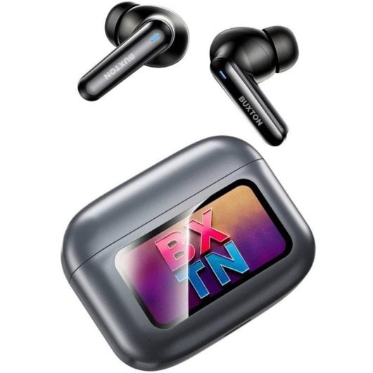 Auriculares Buxton BTW 9600 inalámbricos Bluetooth con cancelación de ruido ANC y IPX6 gris