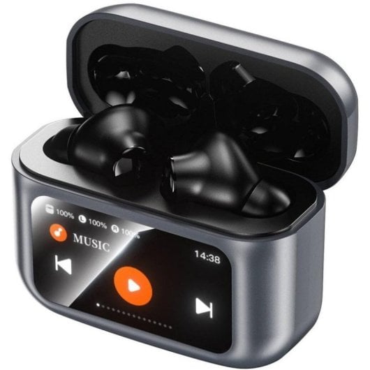 Auriculares Buxton BTW 9600 inalámbricos Bluetooth con cancelación de ruido ANC y IPX6 gris