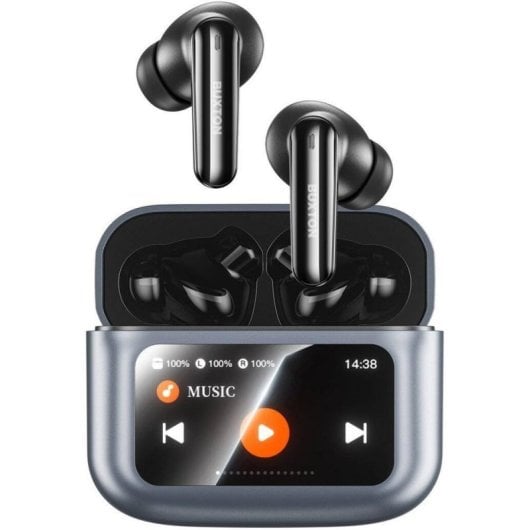 Auriculares Buxton BTW 9600 inalámbricos Bluetooth con cancelación de ruido ANC y IPX6 gris