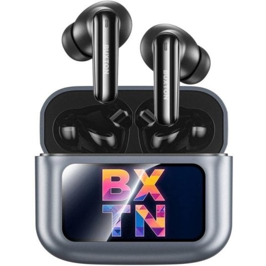Auriculares Buxton BTW 9600 inalámbricos Bluetooth con cancelación de ruido ANC y IPX6 gris