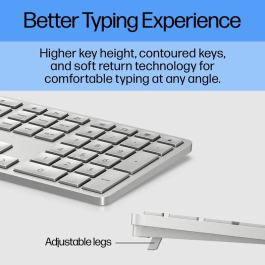 Tastatur HP 970 kabellos Bluetooth programmierbar mit intelligentem Hintergrundlicht