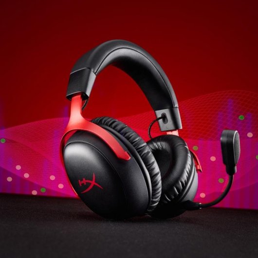 Auriculares HyperX Cloud III S inalámbricos 2,4 GHz y Bluetooth gaming blanco/rosa